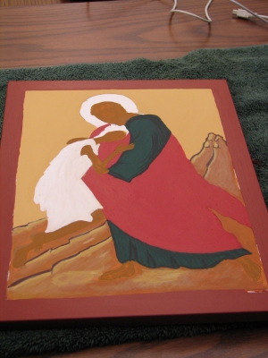 adding folds of the green robe adding folds of the green robe