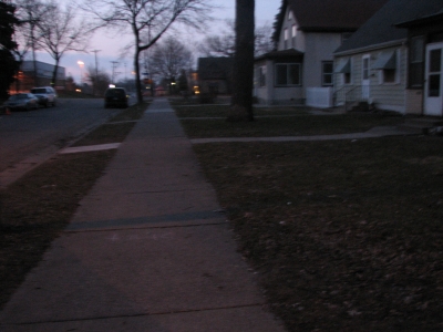 Walking to the clinic for my sleep study. 