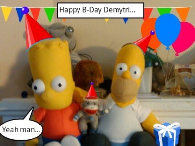 Bart - Homer & sock monkey