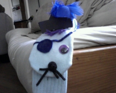 sock puppet mid-distance