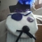 sock puppet close up