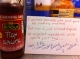 A passive aggressive note from the fish sauce
