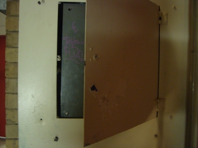 #6's hiding place.  outside...