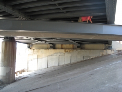 The freeway traversed, all that's left is to get out from under there.