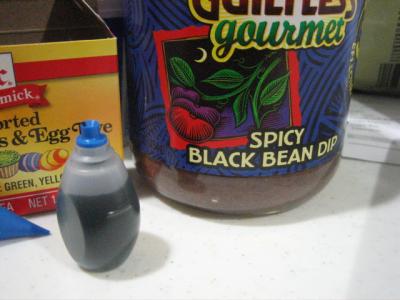 Dye and Black Bean dip
