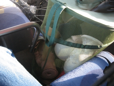 It was really hard to get good pictures of the whole bag in the bus.