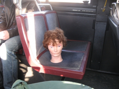 Psst...  the guy next to me has some fascinating text messages.  