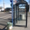 The bus stop.