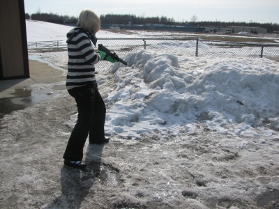 SNOW bank robber