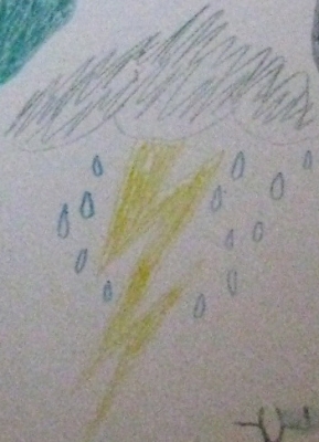 Lightning and rain