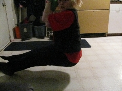 When I woke up Penny had INSTALLED A SWING!