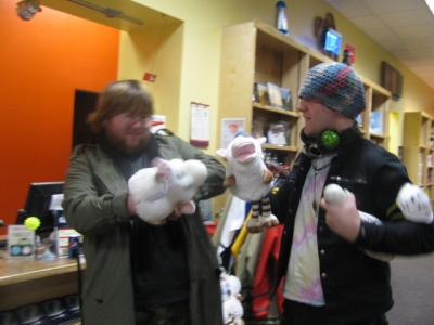 We played with their puppets