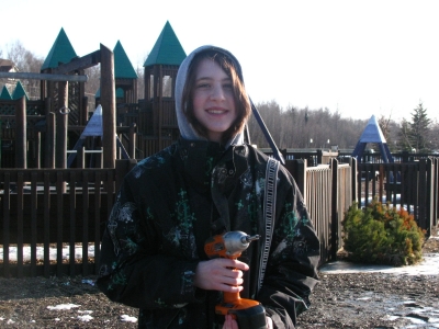 Khia and the powerdrill