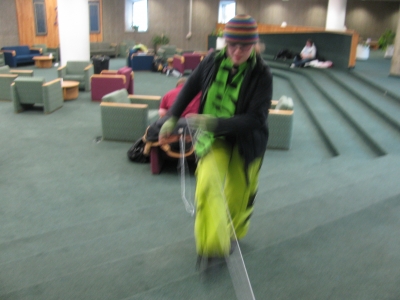 Rin in action with fat dude number one