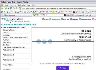 proof for business cards