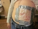 in case of evisceration, apply saran wrap.