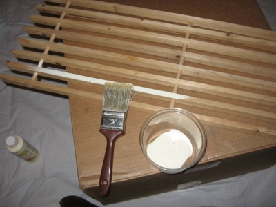 The first strokes of paint