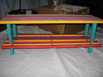 The breaks are repaired and well hidden.