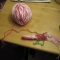 I have a lot of peppermint swirl yarn to use up.