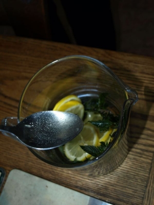 Adding syrup