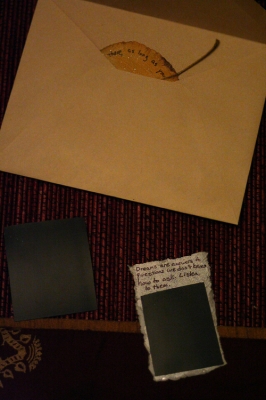 the backs of fortunes, and a protective recycled envelope