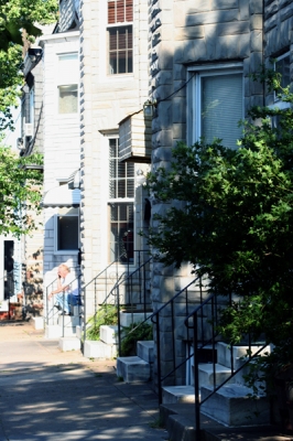 A series of marble steps in highlandtown A series of marble steps in highlandtown