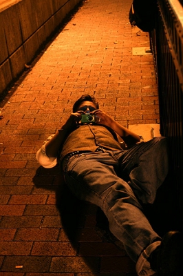 robin taking a picture of saille taking the rocks picture