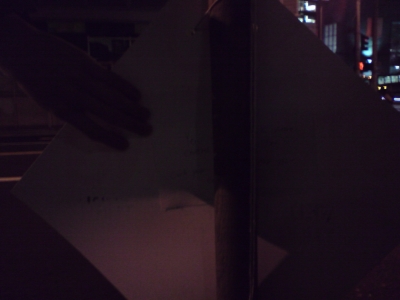 Drop Two: Behind a Sign