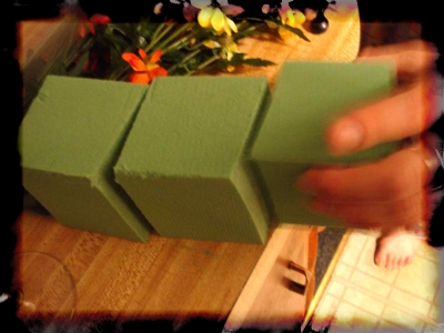 Slicing foam. Slicing foam.