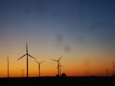 An interesting sunset in the country.