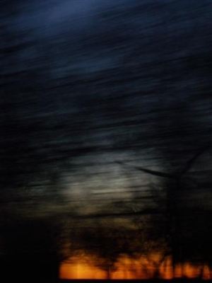 Driving fast.
