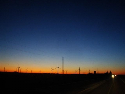 Driving home.
