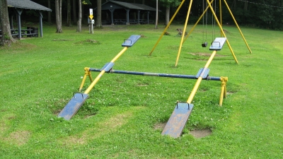 Boring, Paint Chipped See-Saw Boring, Paint Chipped See-Saw