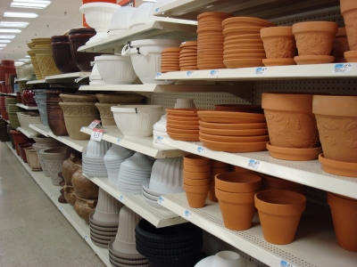 Many pots, no plants