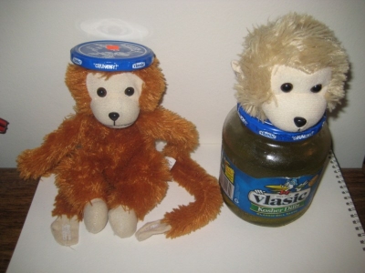 now cute stuffed monkey has lid