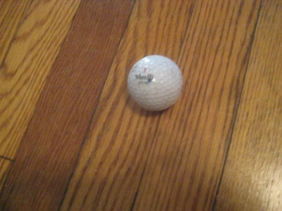 golf ball. i'm not really sure why i brought this home, actually