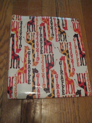 super cool vintage giraffe photo album, unused