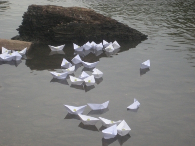 Will the rock sink these boats?  Lets hope not.