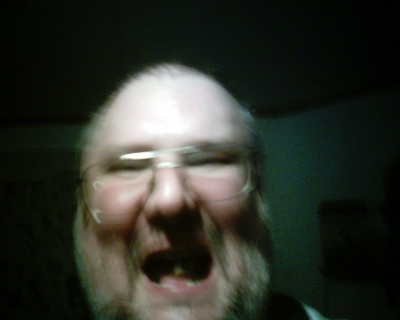 Here's me with a sardine on my tongue