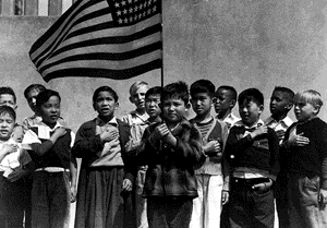 and they sang the pledge allegiance