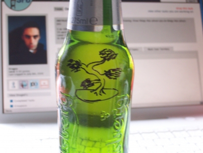 bonsai (representing japan) on beer