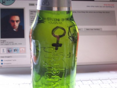 the venus symbol (representing females) ^_^ 
