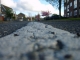 In the middle of a road