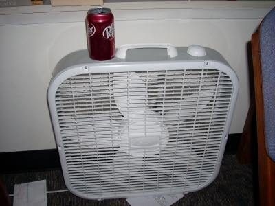 can on a fan