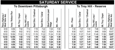 Saturday service