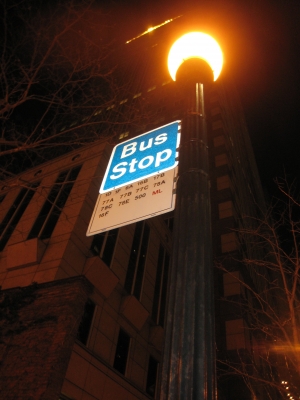 The bus stop!
