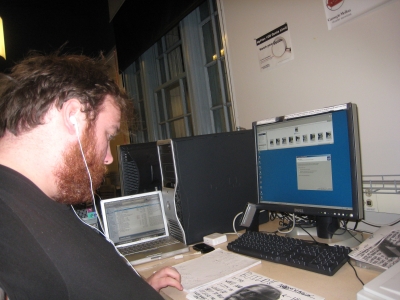 Me hard at work