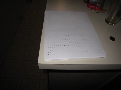 Supplies- 64 sheets of letter sized paper