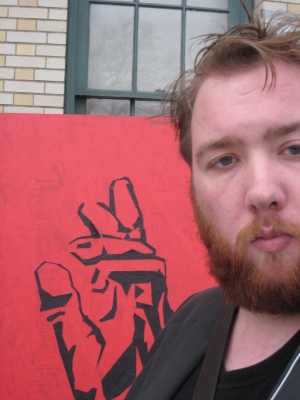 Cool Red Hand Painting I walked past (totally unrelated)