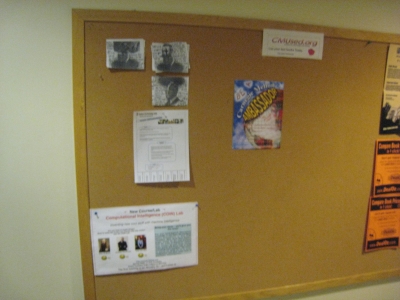 CMU flierboard near the Computer Clusters